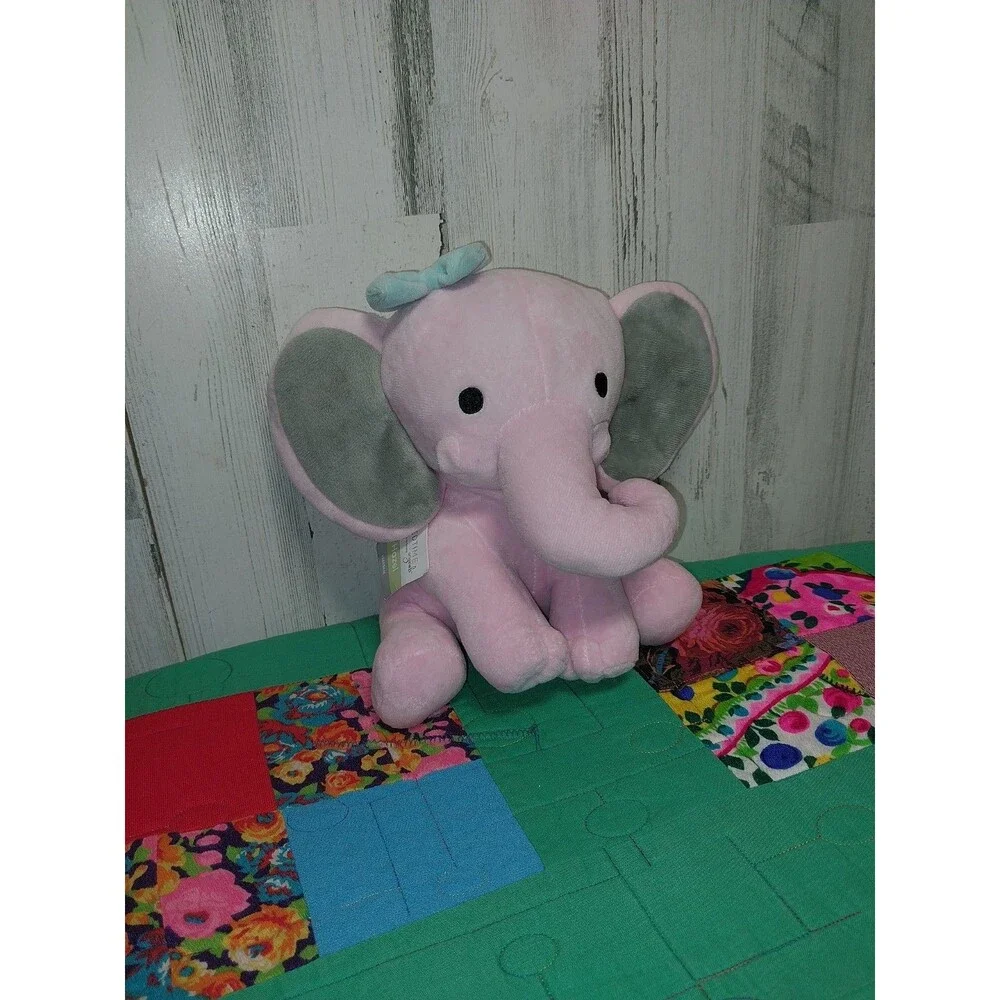 Bedtime Originals Twinkle Toes Pink Elephant Plush, Hazel